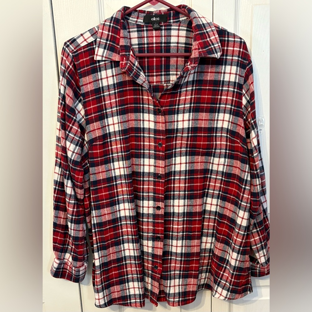 Ellos Flannel shirt. Size Large